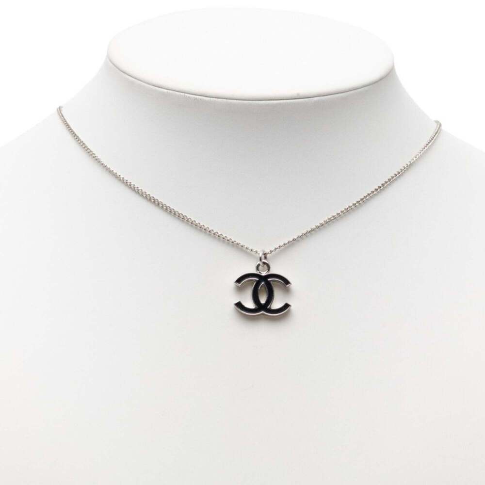 CHANEL Authentic Black Logo Necklace - Picture 6 of 6